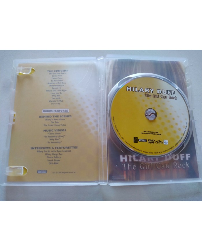 Hilary Duff The Concert The Girl Can Rock Warner Region 2 2004 - DVD 3T