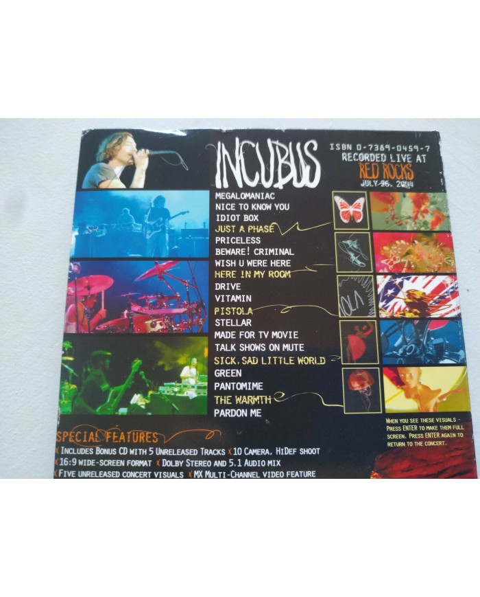 Incubus Alive At Red Rocks 2004 Sony Region 2 - CD + DVD Am