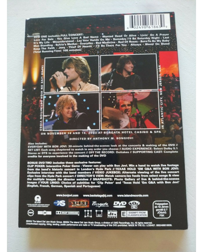 Bon Jovi This Left Feels Right Live Limited Edition 2004 Island Reg All - DVD Am