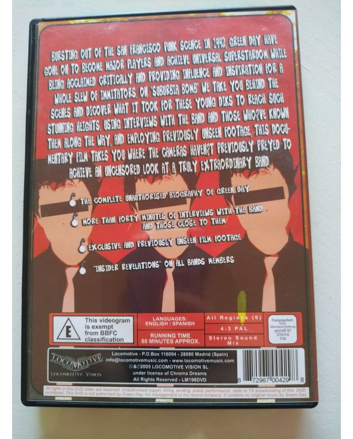 Green Day Suburbia Bomb Region All 2005 Ingles Espa?ol - DVD Am