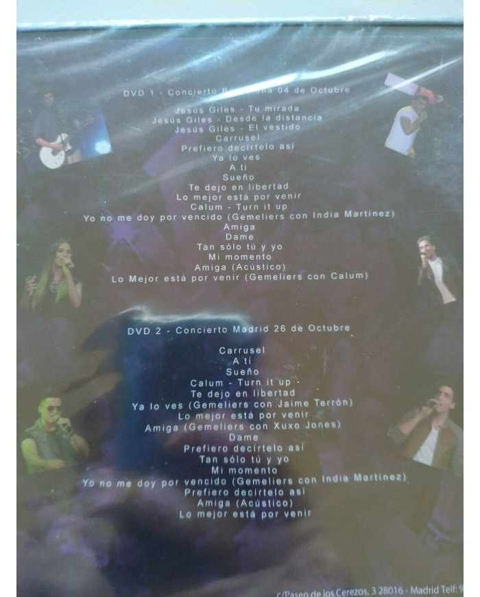 Gemeliers En Concierto Barcelona - Madrid 2015 - DVD Region All - 3T