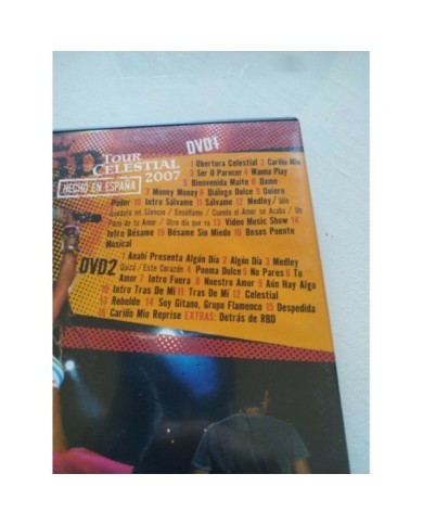 RBD Rebelde Tour Celestial 2007 Hecho en Espa?a - 2 x DVD Region All - Am