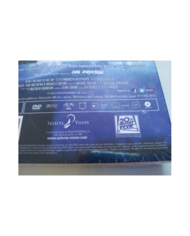 ONE DIRECTION All The Way To The Top 2012 DVD Portada HOLOGRAFICA Nuevo Am