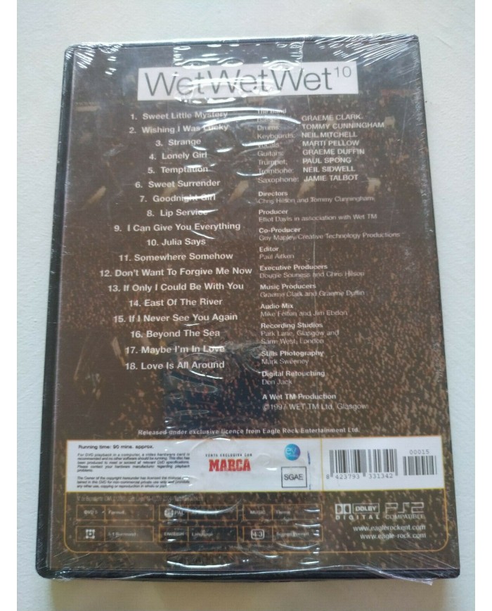 Wet Wet Wet Playing Away At Home Live Celtic Park 1997 Edic Marca - DVD Nuevo