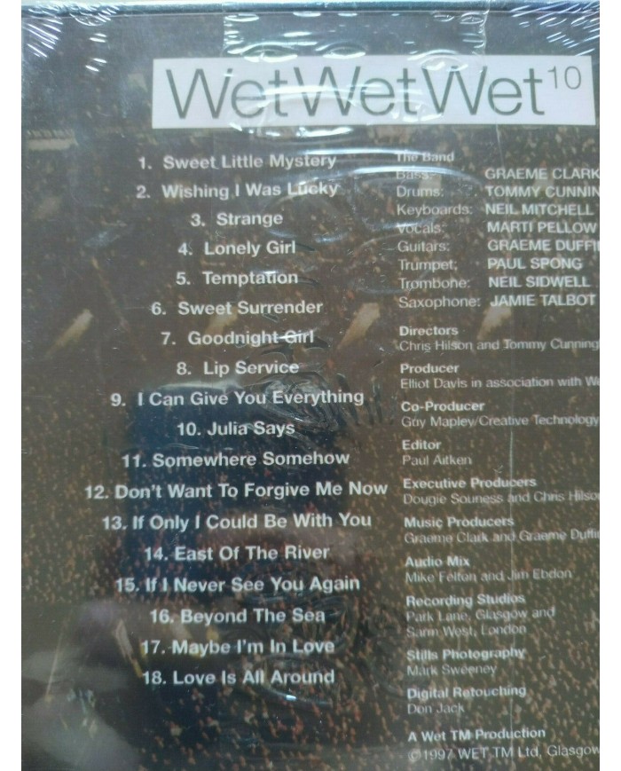 Wet Wet Wet Playing Away At Home Live Celtic Park 1997 Edic Marca - DVD Nuevo