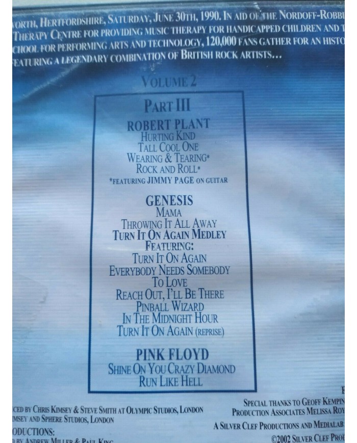 Live At Knebworth Volume 2 Part III Pink Floyd Jimmy Page Genesis Reg All - DVD