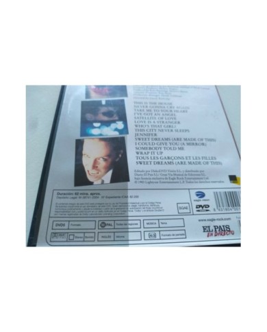 Eurythmics Sweet Dreams The Video Album Live Region All 2004 - DVD