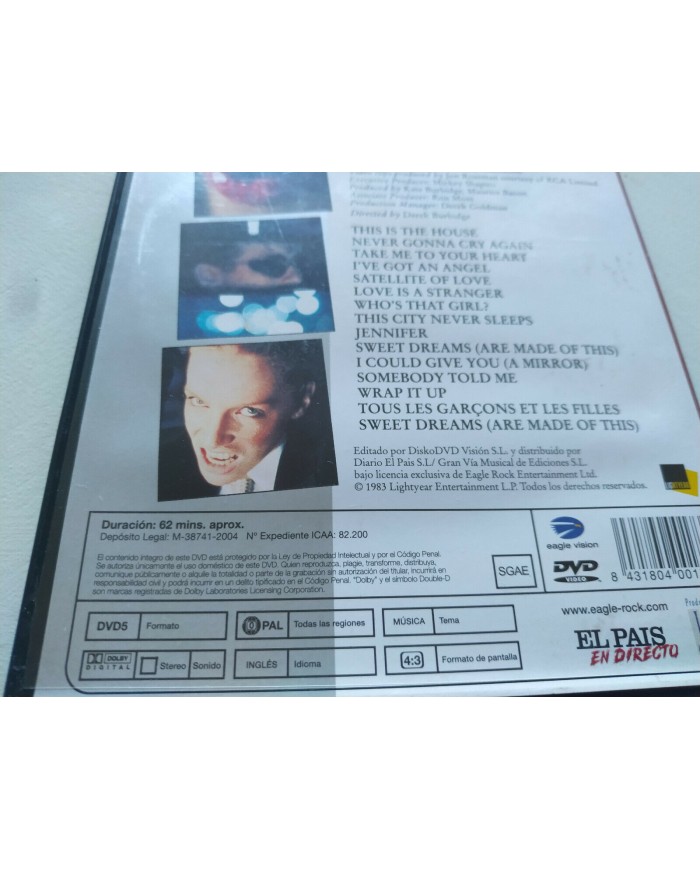 Eurythmics Sweet Dreams The Video Album Live Region All 2004 - DVD