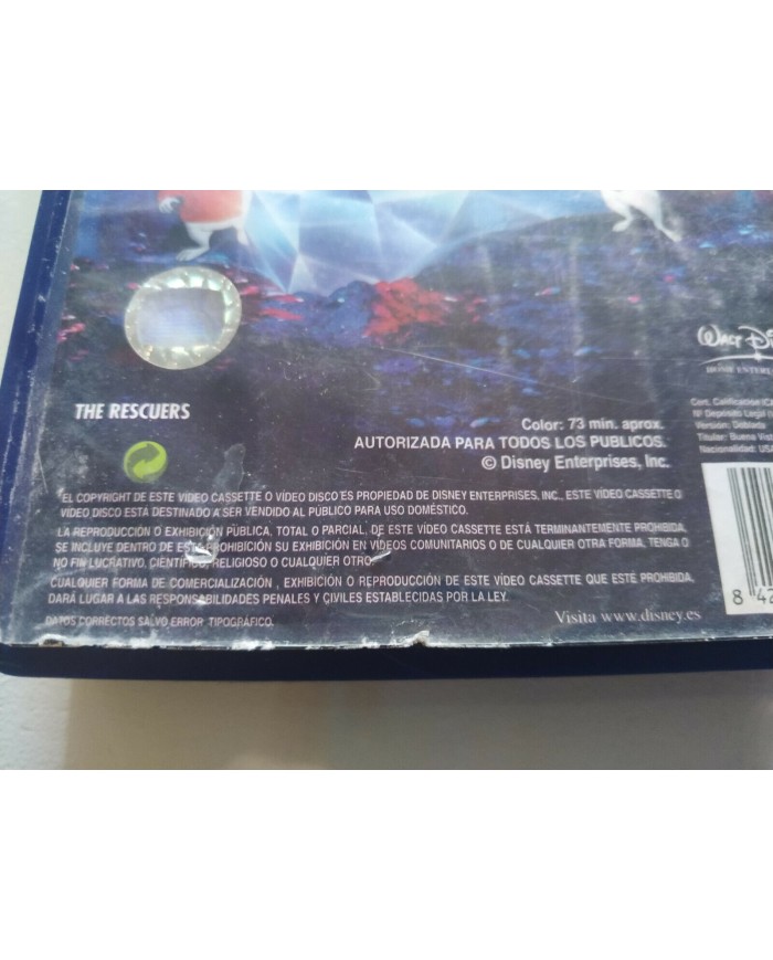 Los Rescatadores Clasicos de Walt Disney 1994 - VHS Cinta Tape Espa?ol - 3T