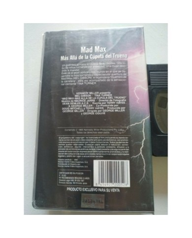Mad Max Mel Gibson Mas Alla Cupula Trueno George Miller 1987 - VHS Espa?ol - 3T