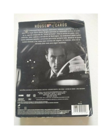 House Of Cards Segunda Temporada Completa - 4 x DVD Espa?ol Ingles Region 2 - 3T