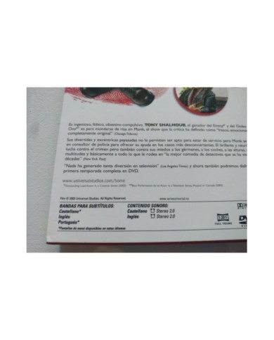 Monk Primera Temporada 1 Completa - 4 x DVD Espa?ol Ingles Region 2 - 3T