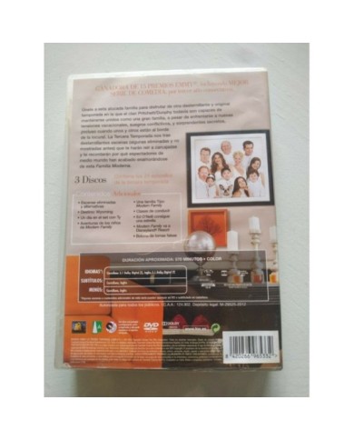 Modern Family Tercera Temporada 3 Completa - 3 x DVD Espa?ol Ingles Reg 2 - 3T