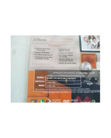 Modern Family Tercera Temporada 3 Completa - 3 x DVD Espa?ol Ingles Reg 2 - 3T
