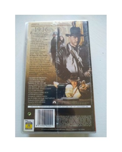 Indiana Jones En Busca del Arca Perdida 1989 Lucasfilm VHS Tape Espa?ol Nueva 4T