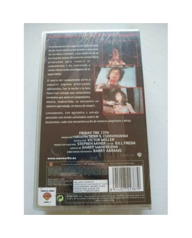 Viernes 13 Sean S Cunningham 1992 Terror - VHS Cinta Tape Espa?ol Nueva - 3T