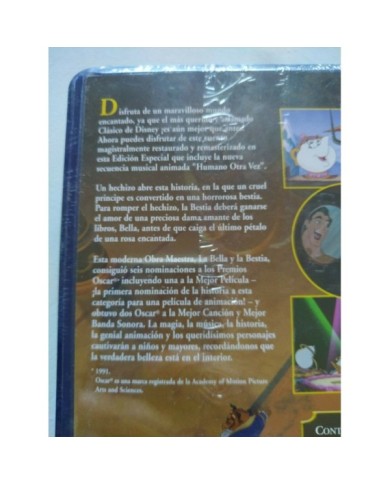 La Bella Y La Bestia Los Clasicos Walt Disney 2002 - VHS Cinta Espa?ol Nueva 4T