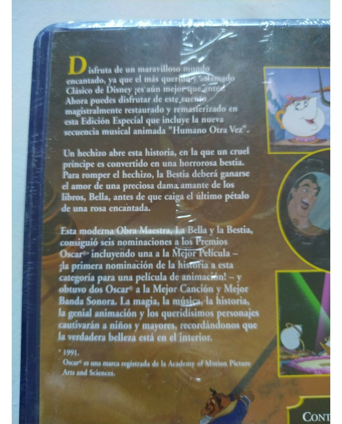 La Bella Y La Bestia Los Clasicos Walt Disney 2002 - VHS Cinta Espa?ol Nueva 4T