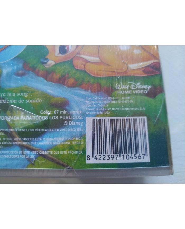 Bambi Los Clasicos De Walt Disney 1999 - VHS Cinta Espa?ol Nueva - 4T
