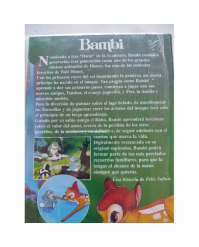 Bambi Los Clasicos De Walt Disney 1999 - VHS Cinta Espa?ol Nueva - 4T