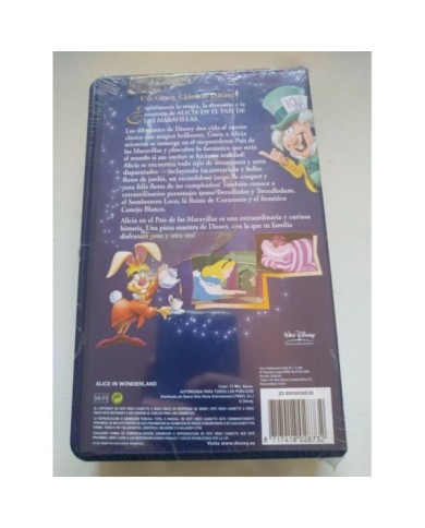 Alicia en el Pais de las Maravillas Walt Disney VHS Cinta Tape Espa?ol Nueva 3T