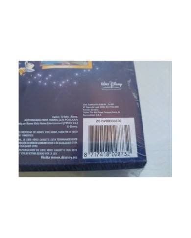 Alicia en el Pais de las Maravillas Walt Disney VHS Cinta Tape Espa?ol Nueva 3T