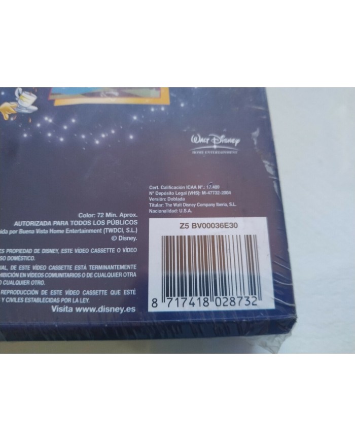 Alicia en el Pais de las Maravillas Walt Disney VHS Cinta Tape Espa?ol Nueva 3T