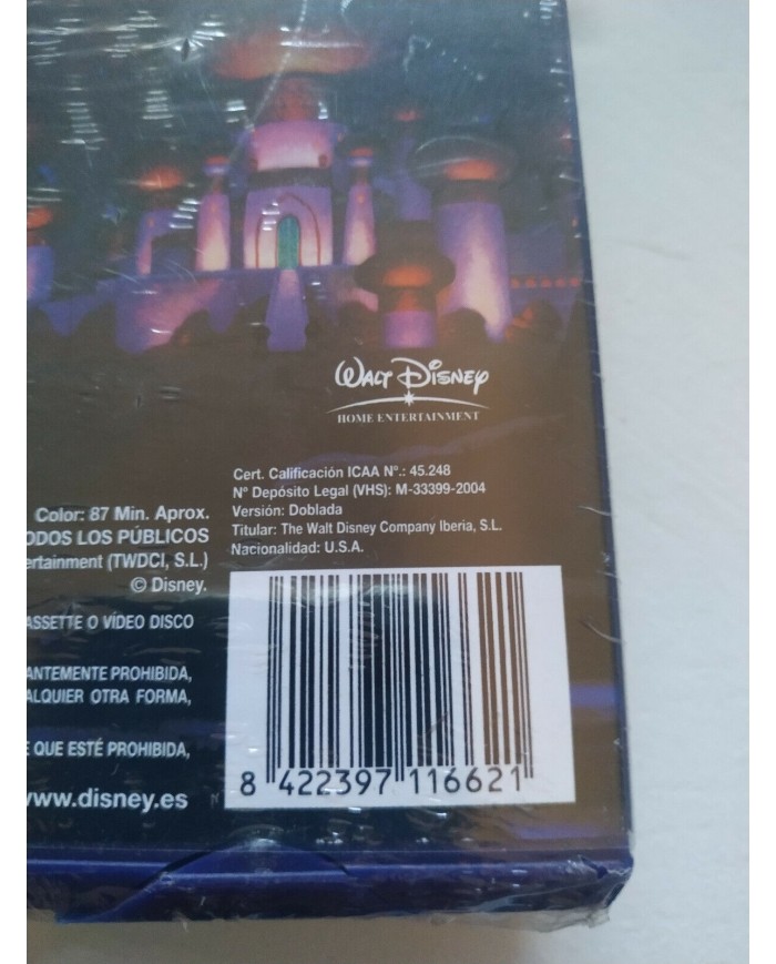 Aladdin Edicion Especial Walt Disney 2004 - VHS Cinta Tape Espa?ol Nueva 4T