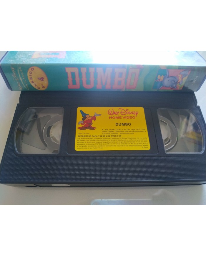Dumbo Los Clasicos de Walt Disney 2000 - VHS Cinta Tape Espa?ol - Am