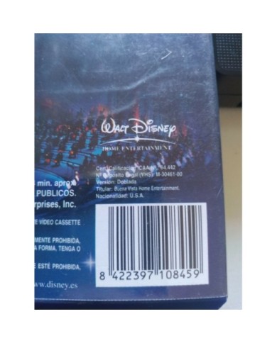 Fantasia 2000 Los Clasicos de Walt Disney - VHS Cinta Tape Espa?ol - 3T