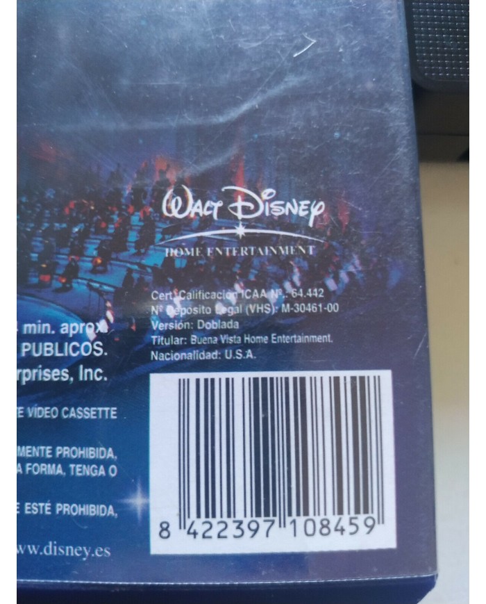 Fantasia 2000 Los Clasicos de Walt Disney - VHS Cinta Tape Espa?ol - 3T