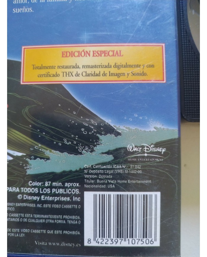 Pinocho Edicion Especial Los Clasicos Walt Disney 2003 VHS Cinta Tape Espa?ol Am
