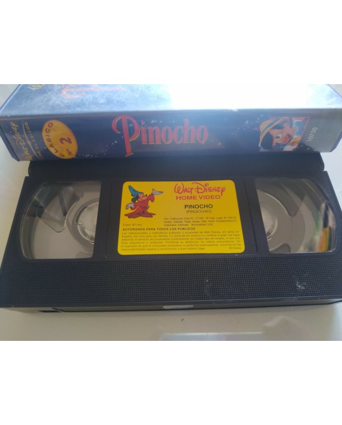 Pinocho Edicion Especial Los Clasicos Walt Disney 2003 VHS Cinta Tape Espa?ol Am