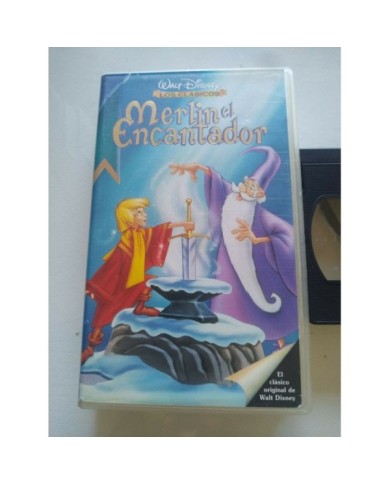 Merlin el Encantador 1992 Walt Disney - VHS Cinta Tape Espa?ol - Am