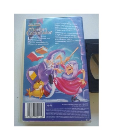 Merlin el Encantador 1992 Walt Disney - VHS Cinta Tape Espa?ol - Am