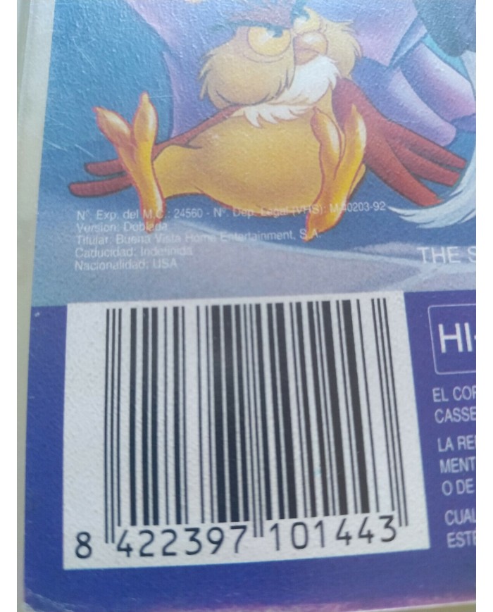 Merlin el Encantador 1992 Walt Disney - VHS Cinta Tape Espa?ol - Am