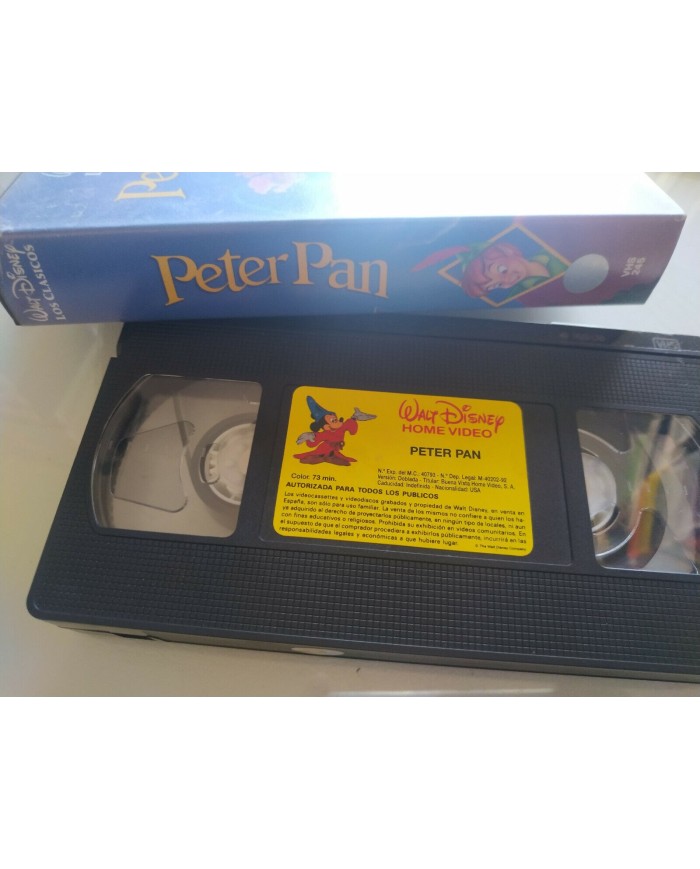Peter Pan Los Clasicos de Walt Disney 1992 - VHS Cinta Tape Espa?ol - Am