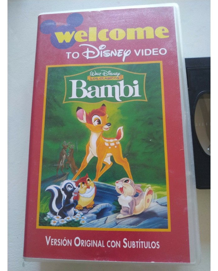 Bambi Los Clasicos Walt Disney 2000 VHS Cinta Tape Ingles con Subtitulos VO - 3T