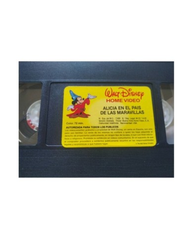Alicia en el Pais de las Maravillas Walt Disney 1991 - VHS Cinta Tape Espa?ol Am