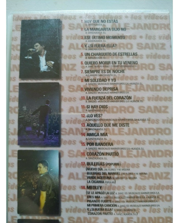 Alejandro Sanz En Concierto Tour Mas 98 Warner - VHS Cinta Tape V.O. Nueva 4T