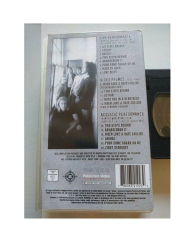 Def Leppard 1993-1995 Video Archive Polygram - VHS Cinta Tape V.O. - 4T