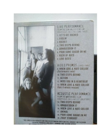 Def Leppard 1993-1995 Video Archive Polygram - VHS Cinta Tape V.O. - 4T