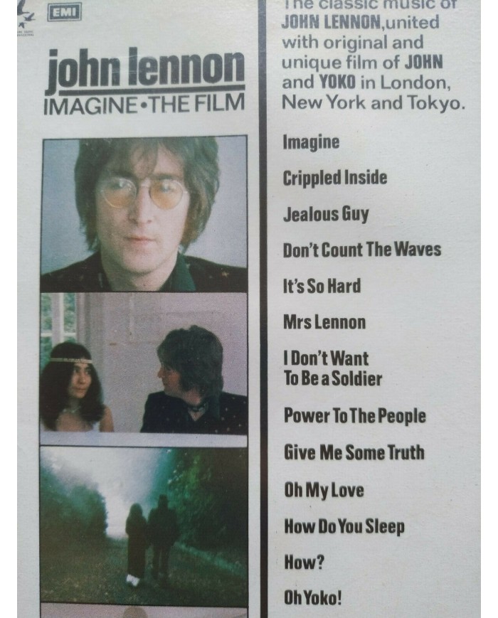 John Lennon Imagine The Film 1972 Ono Video EMI - VHS Cinta Tape V.O. - 4T