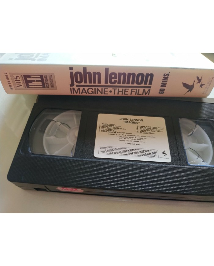 John Lennon Imagine The Film 1972 Ono Video EMI - VHS Cinta Tape V.O. - 4T