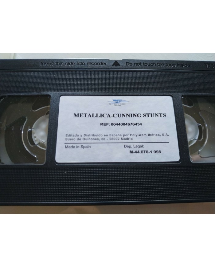 METALLICA CUNNING STUNTS VHS CINTA TAPE VERTIGO 1998 Edicion Espa?a Am