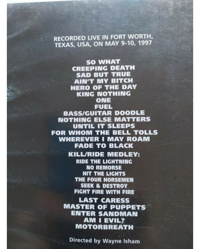 METALLICA CUNNING STUNTS VHS CINTA TAPE VERTIGO 1998 Edicion Espa?a Am