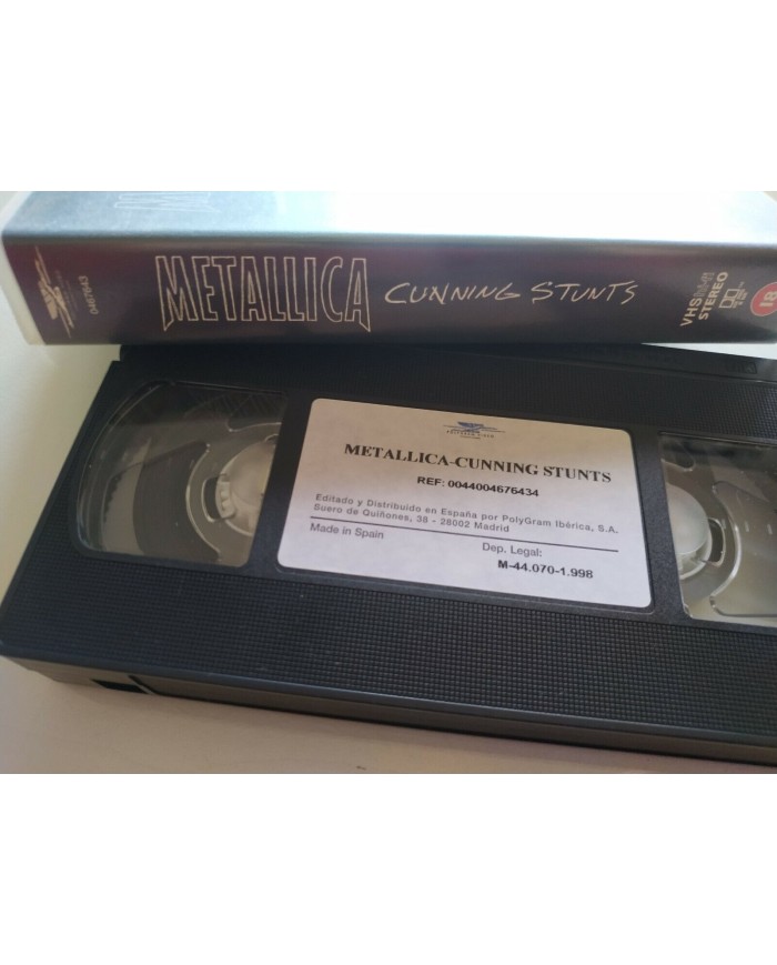 METALLICA CUNNING STUNTS VHS CINTA TAPE VERTIGO 1998 Edicion Espa?a Am