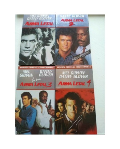 Arma Letal Coleccion 4 Peliculas Mel Gibson Danny Glover - VHS Cinta Espa?ol 3T