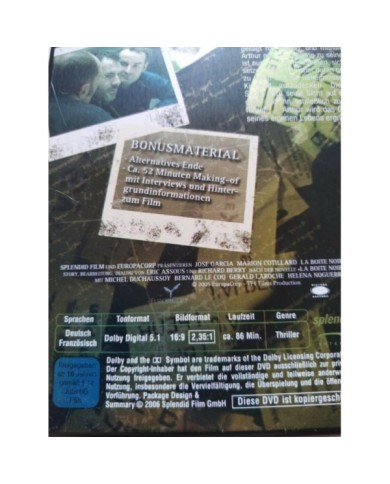 Black Box Richard Berry Jose Garcia Marion Cotillard - DVD Aleman Frances Am