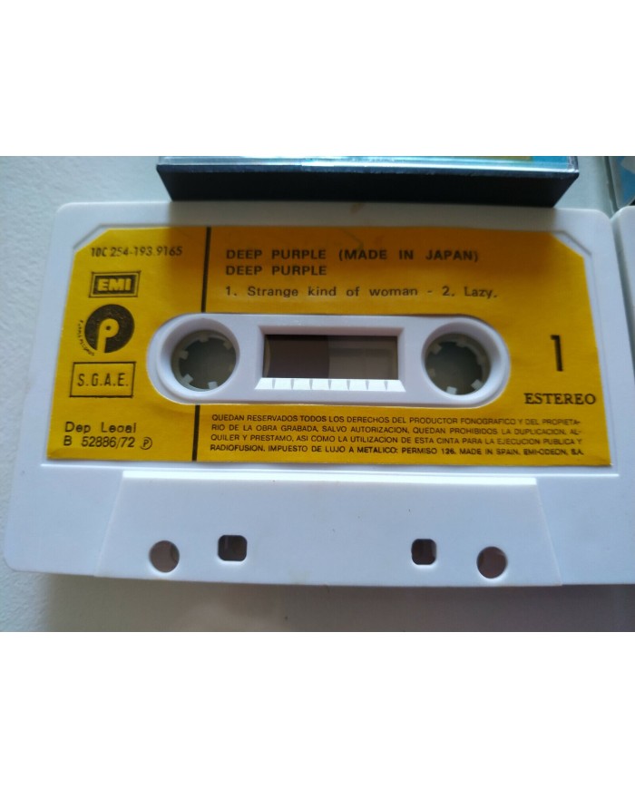Deep Purple Made In Japan EMI 1972 Spain Edition - 2 x Cinta Tape Cassette